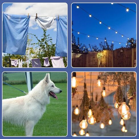 328FT 304 كابل سلك حبل من الفولاذ المقاوم للصدأ، مطلي بالفينيل الأسود، 150 قطعة 1/16 بوصة أكمام دائرية من الألومنيوم لكابل الإضاءة وخطوط الغسيل والتعريشة in Kuwait