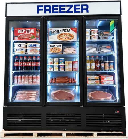 Commercial Beverage Freezer,One Glass Door Ice Cream Display Freeze & Frozen Treat Merchandiser Upright Dink Display Freezer for Restaurant Bar Store,ETL Approval,16.2" Wide,7 Cu Ft in Saudi Arabia