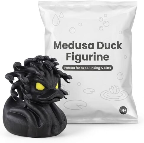 Medusa Duck Figurine – Greek Mythology Duck for 4x4 Duck Ducking, Off-Road Rubber Duck, Cruise Duck Hiding & Halloween Dashboard Decor – Vehicle Duck – 3D Printed in Canada in Saudi Arabia