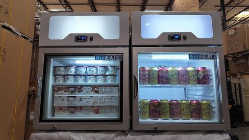 فريزر مشروبات صغير تجاري، تجميد عرض كونترتوب بباب زجاجي وفريزر دينك للتاجر المدمج لمتجر بار المطاعم، موافقة ETL، عرض 22.5 بوصة، 3.5 قدم مكعب in Kuwait