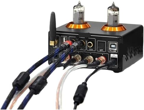 HiFi 5.0 فراغ مُضخّم صوت U DAC ستيريو استقبال اقناع/اختيار مضخم الصوت الرقمي المنزلي مع VU متر 100 واط + 100 واط in Saudi Arabia