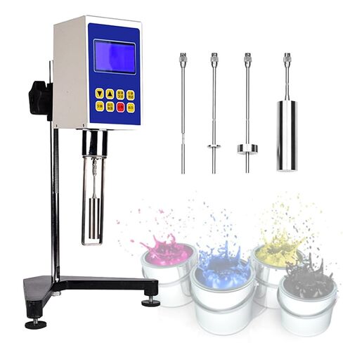 Viscosity Tester Viscosity Meter Paint Ink Viscosity Meter with LCD Display and 4 Rotors, 1-2,000,000 Mpa.s, Accuracy:±3% in Saudi Arabia