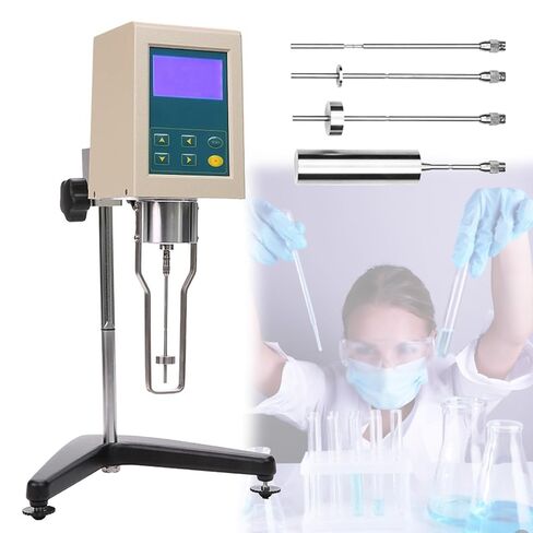 Digital Display Viscosity Fluidimeter Tester 1-2,000,000 MPa.s Digital Lab Rotational Viscosity Meter with 4 Rotors, Accuracy:±1% in Saudi Arabia