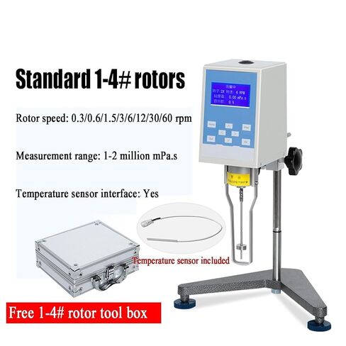 Lab Viscometer with Data Output, 1-2X10 (mPa.s) Viscosity Meter Tester ±2%, Contains Temperature Sensor and #1-4 Rotors in Saudi Arabia