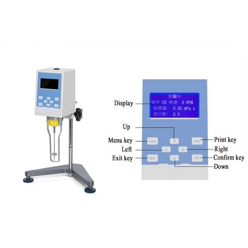 Lab Viscometer with Data Output, 1-2X10 (mPa.s) Viscosity Meter Tester ±2%, Contains Temperature Sensor and #1-4 Rotors in Saudi Arabia