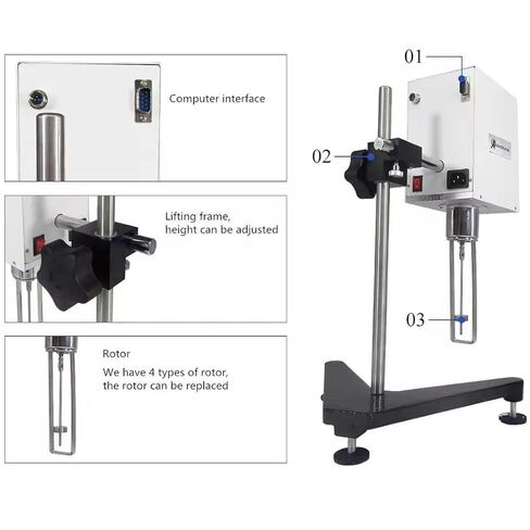 Digital Rotary Viscometer, Lab Rotational Viscosity Meter 10~2000000mPa.s,Fluidimeter Meter Newton Liquid Viscometer in Saudi Arabia