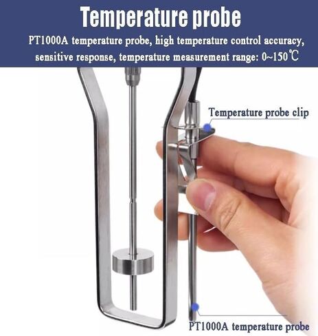 Viscosity Tester, 10-60000mPa.s Lab Fluidimeter Tester Meter, W/4 Rotors and Temperature Probe, Data Output, RS232 Connection Cable in Saudi Arabia