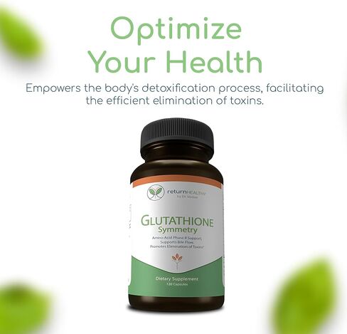 Glutathione Symmetry | S-Acetyl Glutathione Supplement | Antioxidants & Detoxification Supplement | Natural Cellular Support | All-Natural, Vegan, Non-GMO, 120 caps in Saudi Arabia