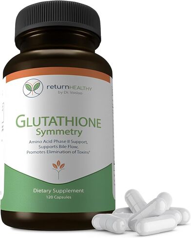 Glutathione Symmetry | S-Acetyl Glutathione Supplement | Antioxidants & Detoxification Supplement | Natural Cellular Support | All-Natural, Vegan, Non-GMO, 120 caps in Saudi Arabia