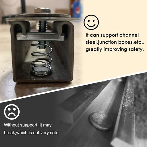 CNQLIS 50 قطعة 1/4"-20 صواميل قناة زنبركية متوهجة، صامولة أجهزة Unistrut مع مطلي بالزنك، متوافقة مع أنظمة دعم قناة تبختر in Saudi Arabia