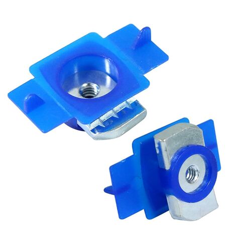 Xadnitu 100 Pieces 1/4"-20 Strut Channel Cone Nuts with Nylon Blue Tab, Thickened Unistrut Squeeze Nuts for Strut Channel Support, Solar Panel Mounting System in Kuwait