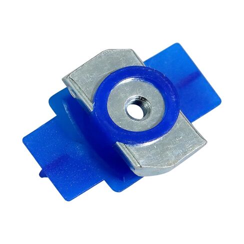 Xadnitu 100 Pieces 1/4"-20 Strut Channel Cone Nuts with Nylon Blue Tab, Thickened Unistrut Squeeze Nuts for Strut Channel Support, Solar Panel Mounting System in Kuwait