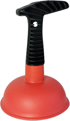 Mini Sink & Drain Plunger with Short Handle - Heavy-Duty Rubber Cup & Ergonomic Grip for Powerful Suction, Unclog Slow Drains in Sinks, Tubs, Showers, Bathrooms, Kitchens, Compact, Space-Saving Design in Kuwait