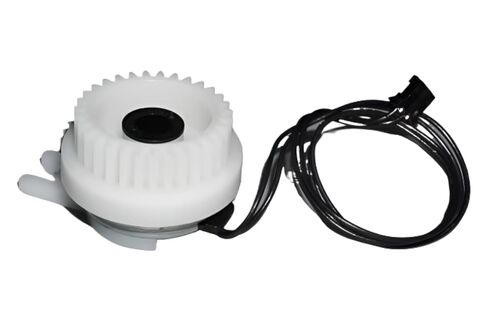 24V Mini Electromagnetic Clutch with Gear, 23g Lightweight, 20cm Cable Length, Compatible with Printer & Office Equipment in Kuwait