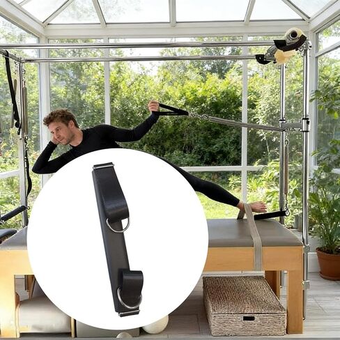Pilates Foot Strap Padded Pilates Reformer Part Equipment Strap Exercise Belt for Beginner Women Men Daily Studio Workout in Saudi Arabia