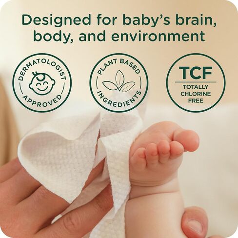 Our Wet Wipes | EWG Verified Safe | 100% Water & Plant Based | Unscented & Safe for Sensitive Skin | Fragrance Free and Totally Chlorine Free (8 packs, 512 wipes) in Kuwait