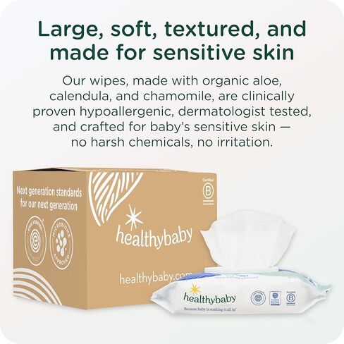 Our Wet Wipes | EWG Verified Safe | 100% Water & Plant Based | Unscented & Safe for Sensitive Skin | Fragrance Free and Totally Chlorine Free (8 packs, 512 wipes) in Kuwait