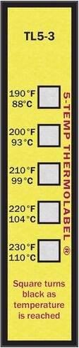 5-Temp Thermolabel 190-230 درجة فهرنهايت حزمة ملصقات لدرجة الحرارة مكونة من 16 ملصقًا in Kuwait