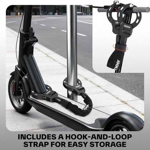 Sportneer Scooter Lock: 7mm Square Chain Anti-Theft Cut Resistant Bike Lock with 3 Keys, 2.46ft/75cm Heavy Duty 3 Position Adjustment Bike Chain Lock for E-Bike/Electric Scooters, Door, Gate in Saudi Arabia