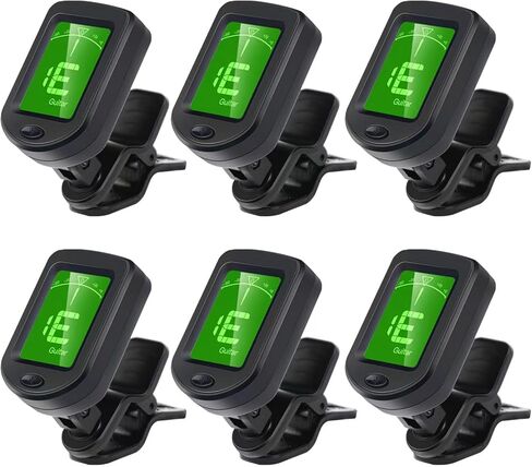 Guitar Tuner Clip on Tuner for Ukulele, Guitar, Bass, Mandolin (6PACK) in Kuwait