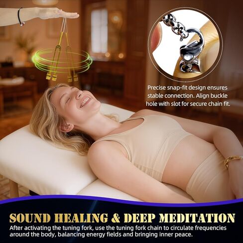 10 PCS Chakra Tuning Fork for Healing, Multi-Color Weighted Tuning Forks, Aluminum Alloy Tuning Forks with Activator & Feet (126.22-432Hz) for DNA Healing, Sound Therapy in Kuwait