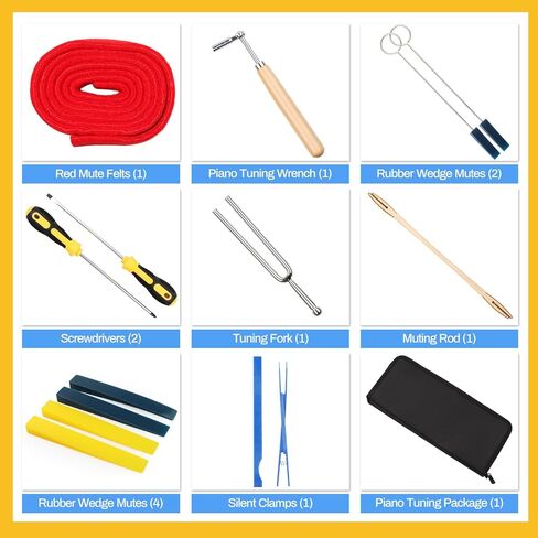 Piano Tuning Kit Wrench Music Accessories Hammer Tuner kit 14pcs (Piano Tuning Kit 14pcs) in Kuwait