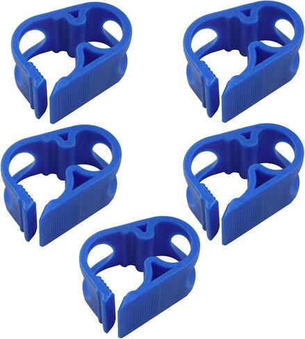 حزمة من 5 مشابك خرطوم أنابيب بلاستيكية 1/4 بوصة - 1/2 بوصة، صمام قرصة مختبري للتحكم في التدفق بمشبك أنبوب قابل للتعديل، مشابك خرطوم للإغلاق للمختبر (أزرق) in Kuwait