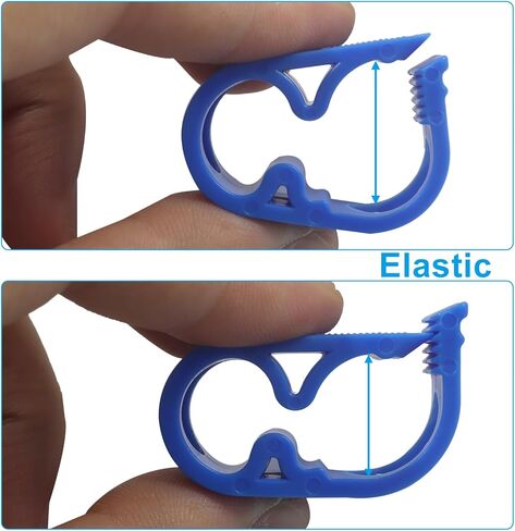 حزمة من 5 مشابك خرطوم أنابيب بلاستيكية 1/4 بوصة - 1/2 بوصة، صمام قرصة مختبري للتحكم في التدفق بمشبك أنبوب قابل للتعديل، مشابك خرطوم للإغلاق للمختبر (أزرق) in Kuwait