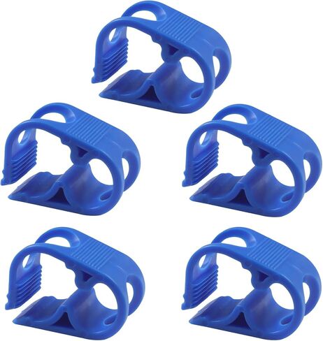 حزمة من 5 مشابك خرطوم أنابيب بلاستيكية 1/4 بوصة - 1/2 بوصة، صمام قرصة مختبري للتحكم في التدفق بمشبك أنبوب قابل للتعديل، مشابك خرطوم للإغلاق للمختبر (أزرق) in Kuwait