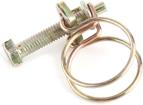 10pcs Double Wire Hose Clips Adjustable Double Wire Water Hose Barb Clamp Pipe Clip Hoop Plumbing Fastener (25mm（21-25）) in Saudi Arabia