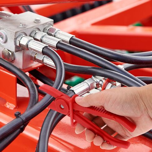 uxcell 2Pcs Hose Clamp Pliers, 6.1" Hose Pinch Off Pliers Plastic Straight Line Pinch Clamps Plier for 0-0.75 Inch Width Automotive Radiator Fuel Brake Gas Lines, Red in Saudi Arabia