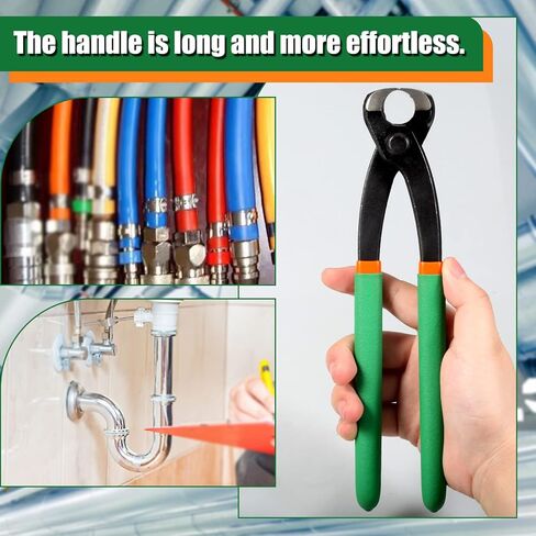 9 Inch Ear Clamp Pliers Front Jaw Pinch Clamp Pliers Single Ear Hose Clamps Plier Nail Puller Pinch Clamps Tool for Securing Pipe Hoses and Automotive Use in Saudi Arabia