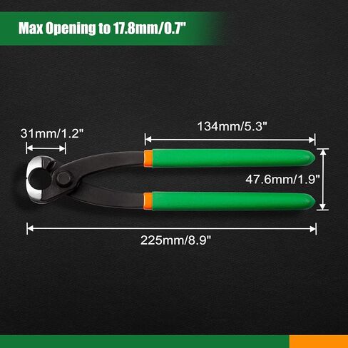 9 Inch Ear Clamp Pliers Front Jaw Pinch Clamp Pliers Single Ear Hose Clamps Plier Nail Puller Pinch Clamps Tool for Securing Pipe Hoses and Automotive Use in Saudi Arabia