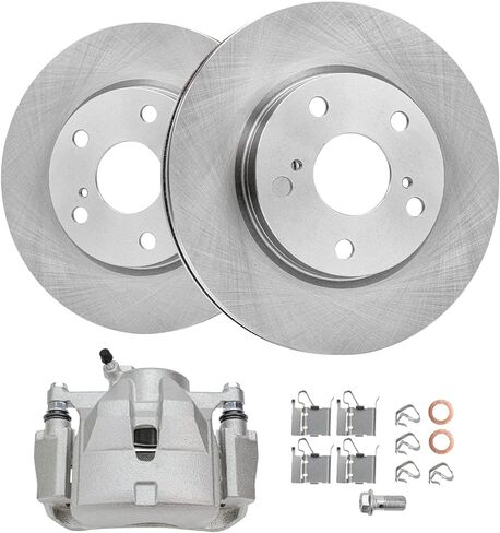 Detroit Axle - REAR Brake Kit for 2005 2006 2007 2008 Hyundai Sonata Disc Brake Rotors Ceramic Brakes Pads with Hardware Replacement : 11.18" inch Rotor in Saudi Arabia