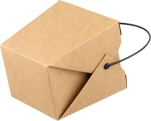100 Pack 16oz Chinese Take Out Boxes, Kraft Take Out Box with Handle, Chinese Food Boxes, Chinese Box to Go for Restaurant, Bakery and Party in Saudi Arabia