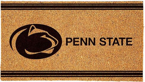 NCAA Penn State Coir Door Mat, Indoor and Outdoor Entryway, 28 x 16 Inches Non Slip Back Welcome Floor Mats for Muddy Dog Paws, Weather-Resistant Front Door Entrance Home Décor in Saudi Arabia
