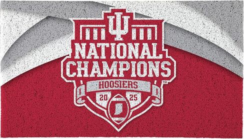 Team Sports America NCAA Indiana University Doormat, CFP National Champions 2025-26, 28x16 inches, Non-Slip Backing Turf Mat, Indoor and Outdoor Entrance Welcome Mats in Saudi Arabia