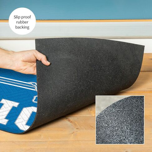 Team Sports America NFL Entrance Doormat | 28 x 16 Inches | Embossed Cross Hatch | Non - Slip Backing | Indoor and Outdoor Home Décor (Detroit Lions) in Saudi Arabia