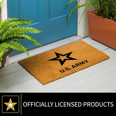 US Army Welcome Mat Coir Doormat, 28" x 16" Front Door Mat Outdoor Entrance, No Slip Door Rugs Entryway Indoor in Saudi Arabia