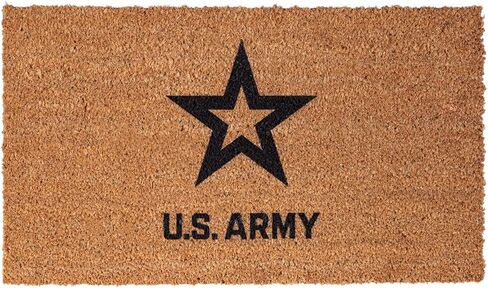 US Army Welcome Mat Coir Doormat, 28" x 16" Front Door Mat Outdoor Entrance, No Slip Door Rugs Entryway Indoor in Saudi Arabia