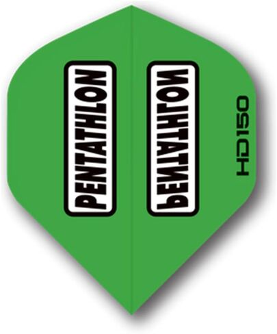 US Darts Pentathlon Green HD150 Standard Dart Flights - 3 مجموعات (9 رحلات جوية) - 150 ميكرون in Saudi Arabia