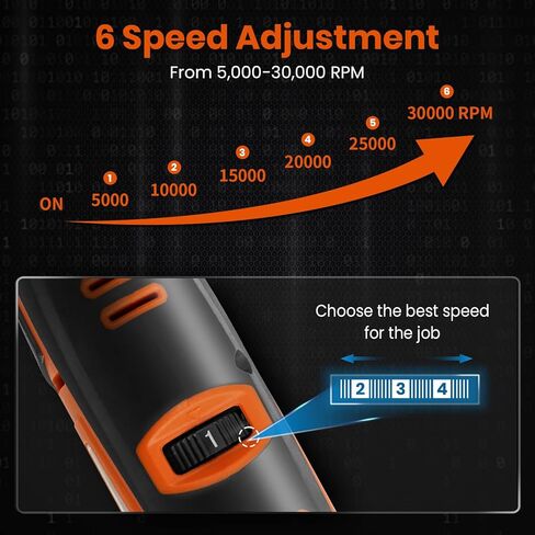 HARDELL Cordless 4V Rotary Tool Kit, 6 ​​Adjustable Speed ​​with Digital Display, Rotary Tool with 80Pcs Accessories, 2000mAh Capacity Battery for Sanding, Grinding, Drilling, Engraving in Kuwait