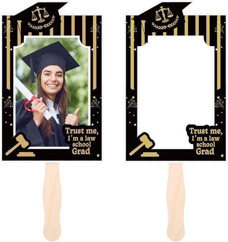 Weysat 12 Pcs Graduation Fans for 5x7 Pictures Class of 2025 Personalized Hand Fans Photo Props Big Head Cutout on a Stick Blank Congrats Grad DIY Photo Frames for Prom Decoration Class Party in Saudi Arabia