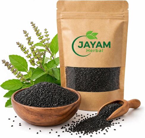 بذور جايام العشبية تولسي (Ocimum Sanctum) - 20 جرام | بذور الريحان المقدسة للبستنة | غير معدل وراثيًا، مناسب للزراعة الداخلية والخارجية in Saudi Arabia