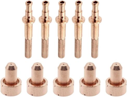 10 قطعة قطب البلازما 64006514 وطرف 64006510 60A لـ Radnor لـ MasterCut MC60 MC100 قطع غيار الشعلة ، فوهة القطع in Kuwait