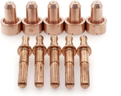 10 قطعة قطب البلازما 64006514 وطرف 64006510 60A لـ Radnor لـ MasterCut MC60 MC100 قطع غيار الشعلة ، فوهة القطع in Kuwait