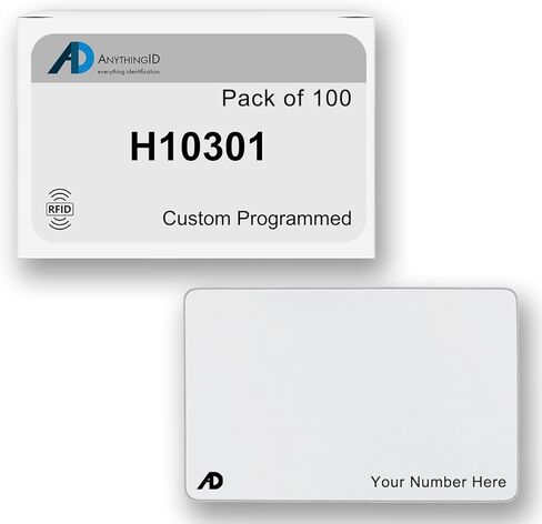 Custom Same Day 26 Bit Printable PVC Prox Cards Compatible with H10301 125 kHz Proximity Readers (100 Pack) | Replaces HID 1386 ISOProx II - Choose Your Facility and Range in Saudi Arabia