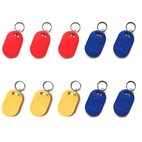 10 قطع IC+ID UID علامات مفاتيح مركبة قابلة لإعادة الكتابة بقاعدة مفاتيح مزدوجة رقاقة تردد RFID 125KHZ T5577 EM4305+13.56MHZ قابلة للكتابة (أزرق) in Kuwait