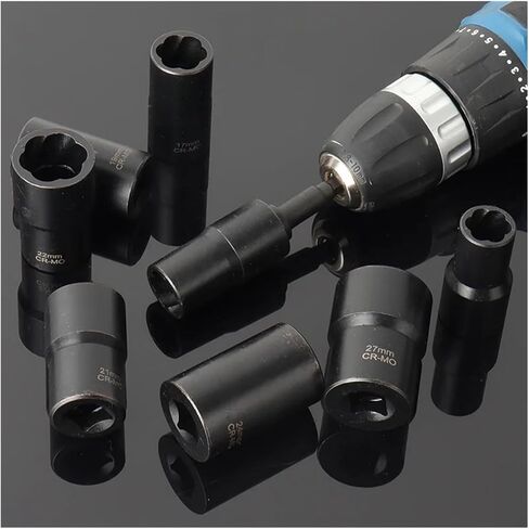 13Pieces Impact Bolt & Nut Remover Set Cr-Mo Steel Extractor Tool with Solid Storage Case Industrial Drop in Kuwait