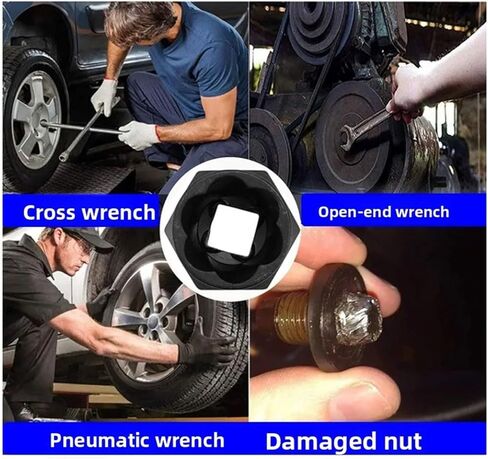 13Pieces Impact Bolt & Nut Remover Set Cr-Mo Steel Extractor Tool with Solid Storage Case Industrial Drop in Kuwait